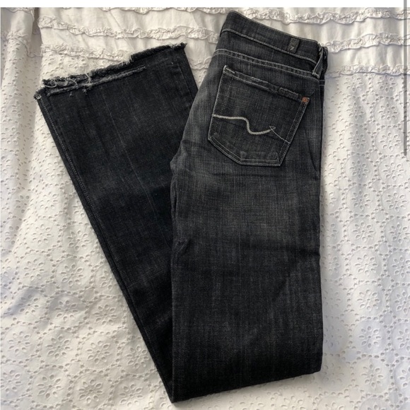 7 for all Mankind Black Gray Jeans Y2K - Picture 2 of 5